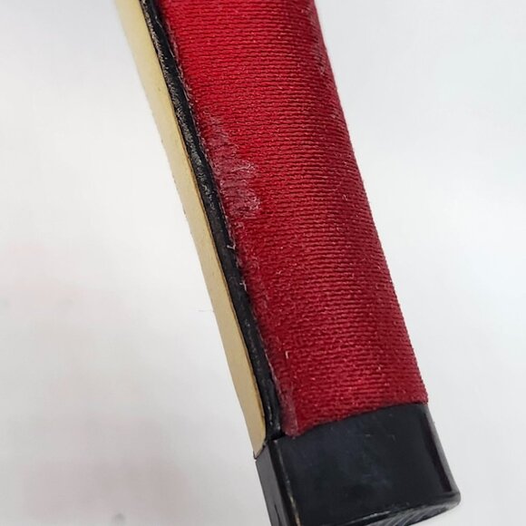 Nina Women's Red Peep Toe High-Heel W/Black Rhinestones Size 7 - Picture 8 of 8